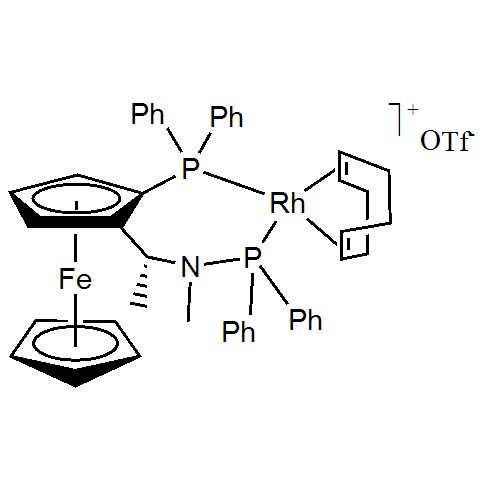 [(1,2,5,6-η)-1,5-Cyclooctadiene][(1R)-1-(diphenylphosphino-κP)-2-[(1R)-1-[(diphenylphosphino-κP)methylamino]ethyl]ferrocene]rhodium(I) 1,1,1-trifluoromethanesulfonate